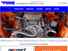 Tablet Screenshot of primeauto.com
